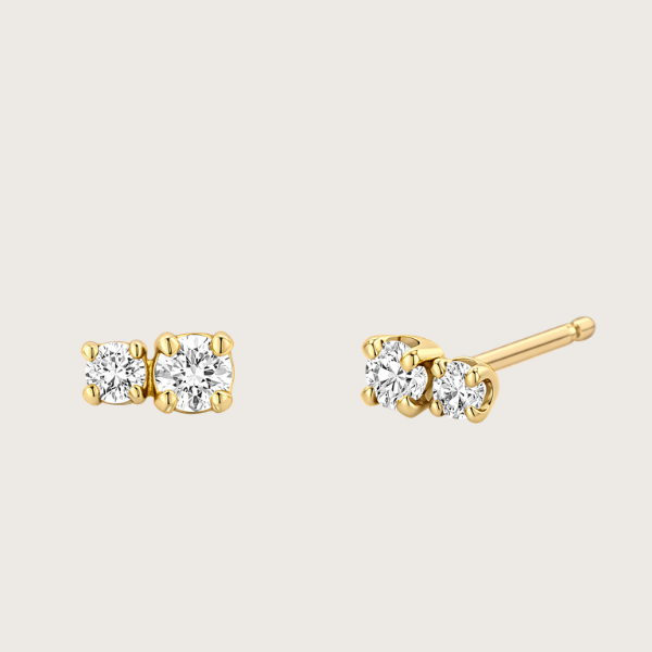 REDESIGN: TWO STEP DIAMOND STUDS