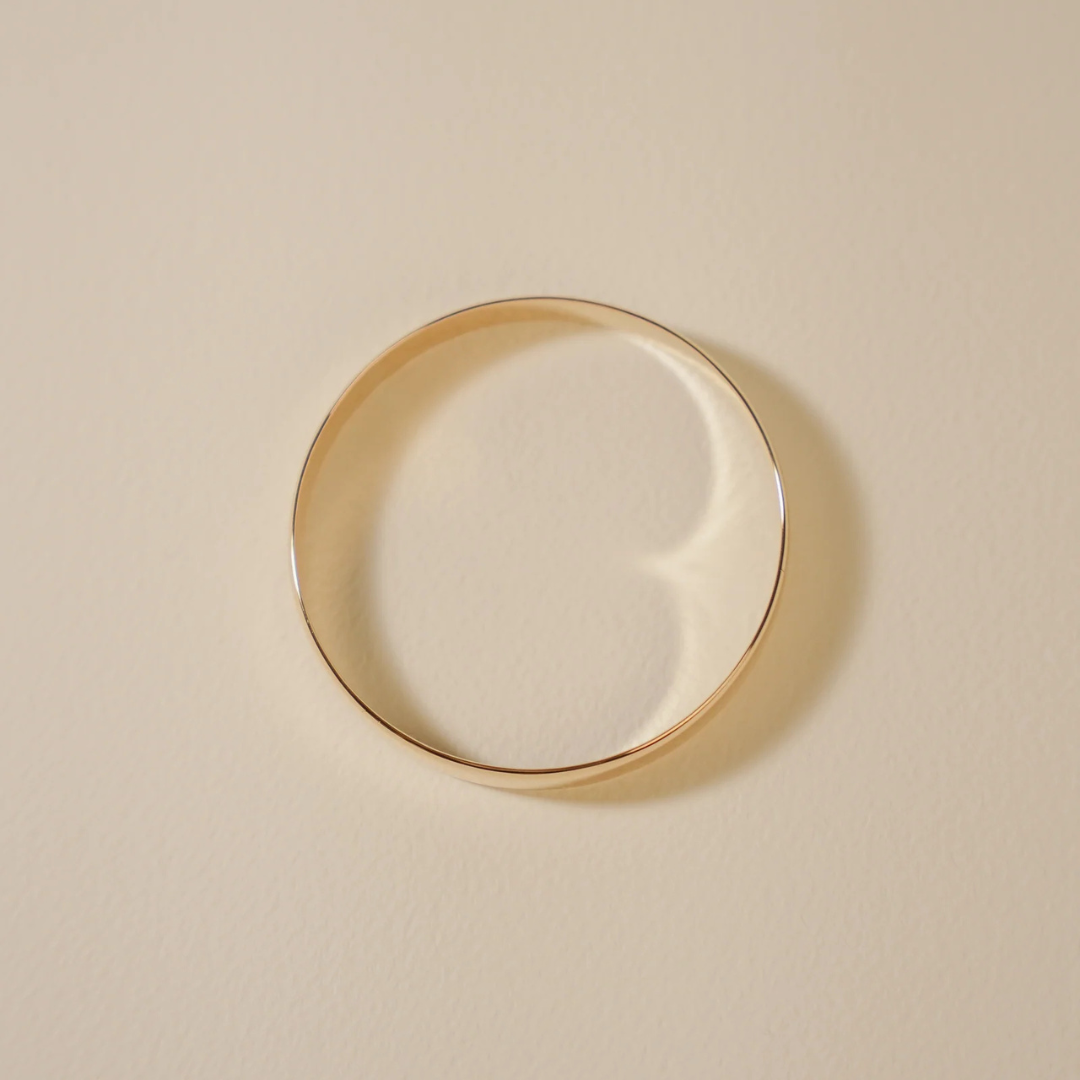 9ct Gold Thick Bangle