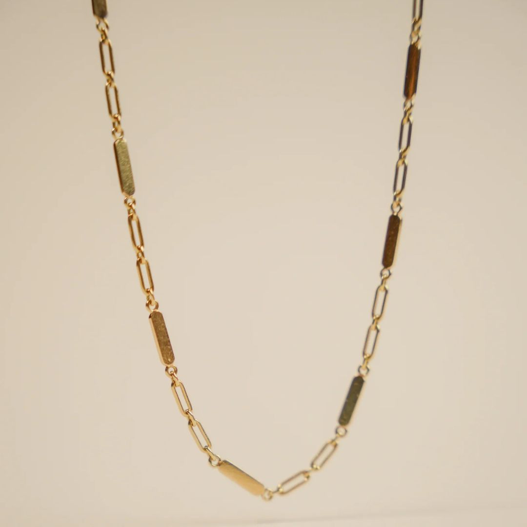 18kt Yellow Gold Bar-Link Chain