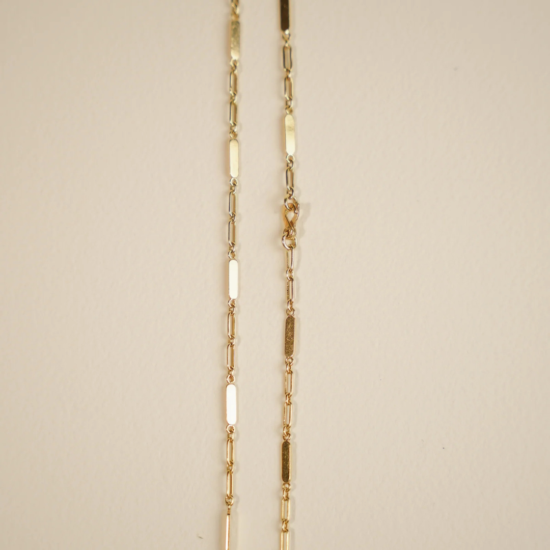 18kt Yellow Gold Bar-Link Chain