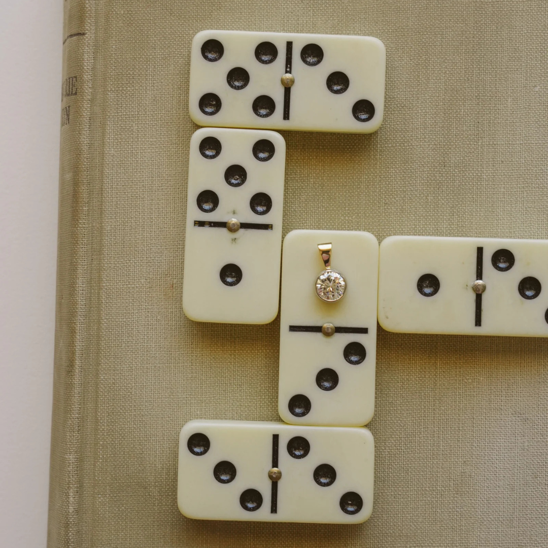 18kt Mixed Metal Diamond Pendant