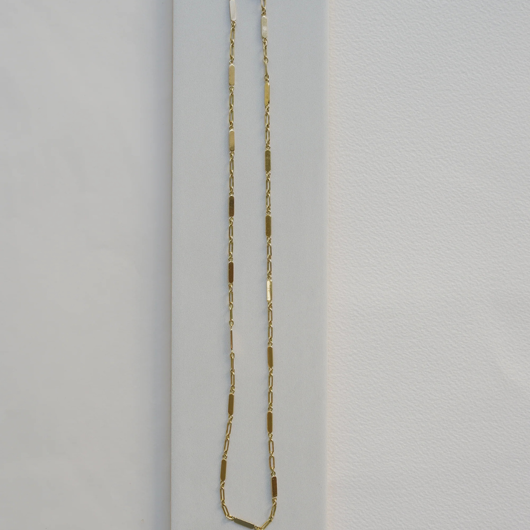 18kt Yellow Gold Bar-Link Chain