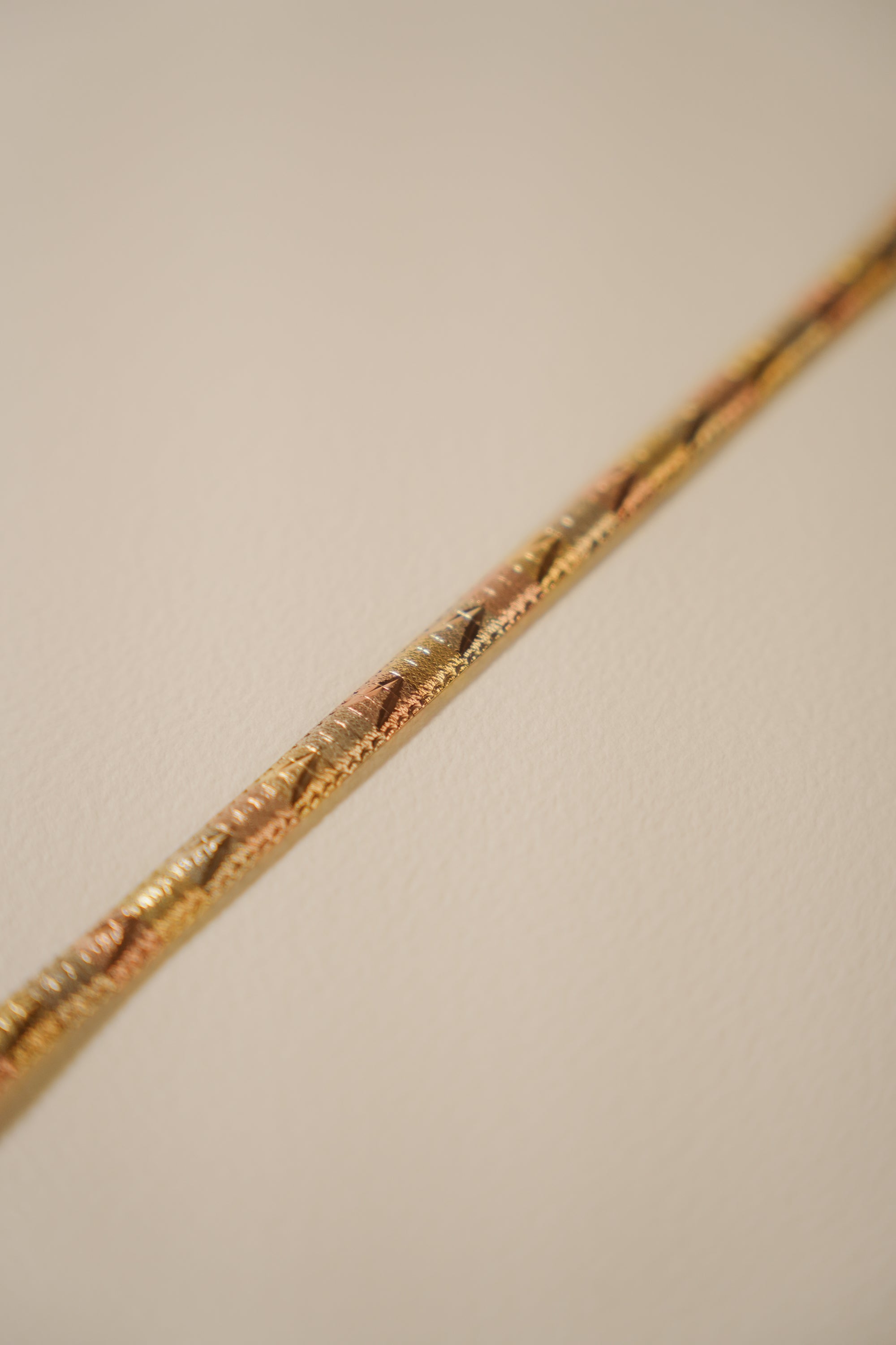 18ct Tri-Colour Italian Gold Bracelet - Thin