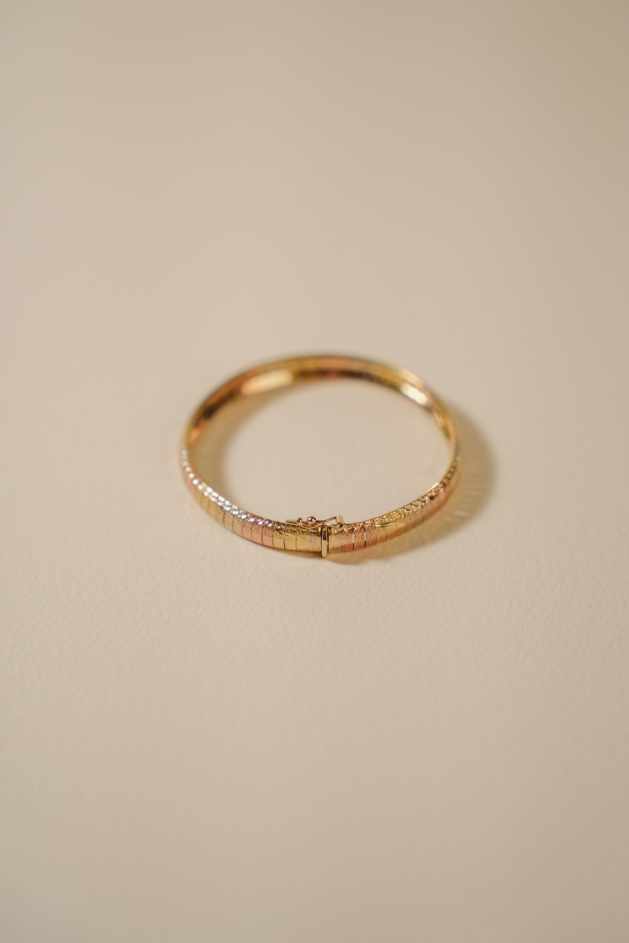 18ct Tri-Colour Italian Gold Bracelet - Thin