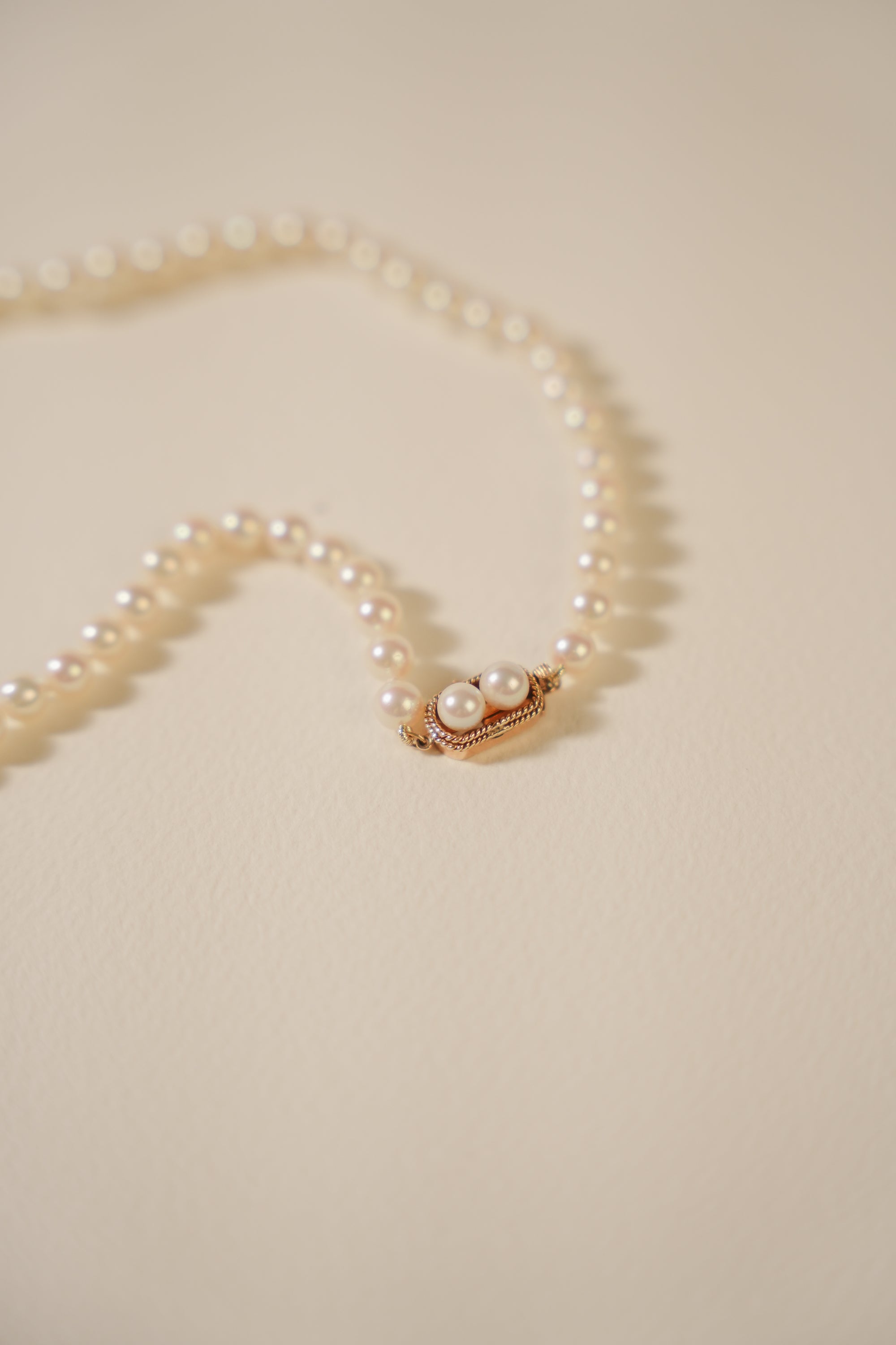 Pearl Necklace with Rope Detail
