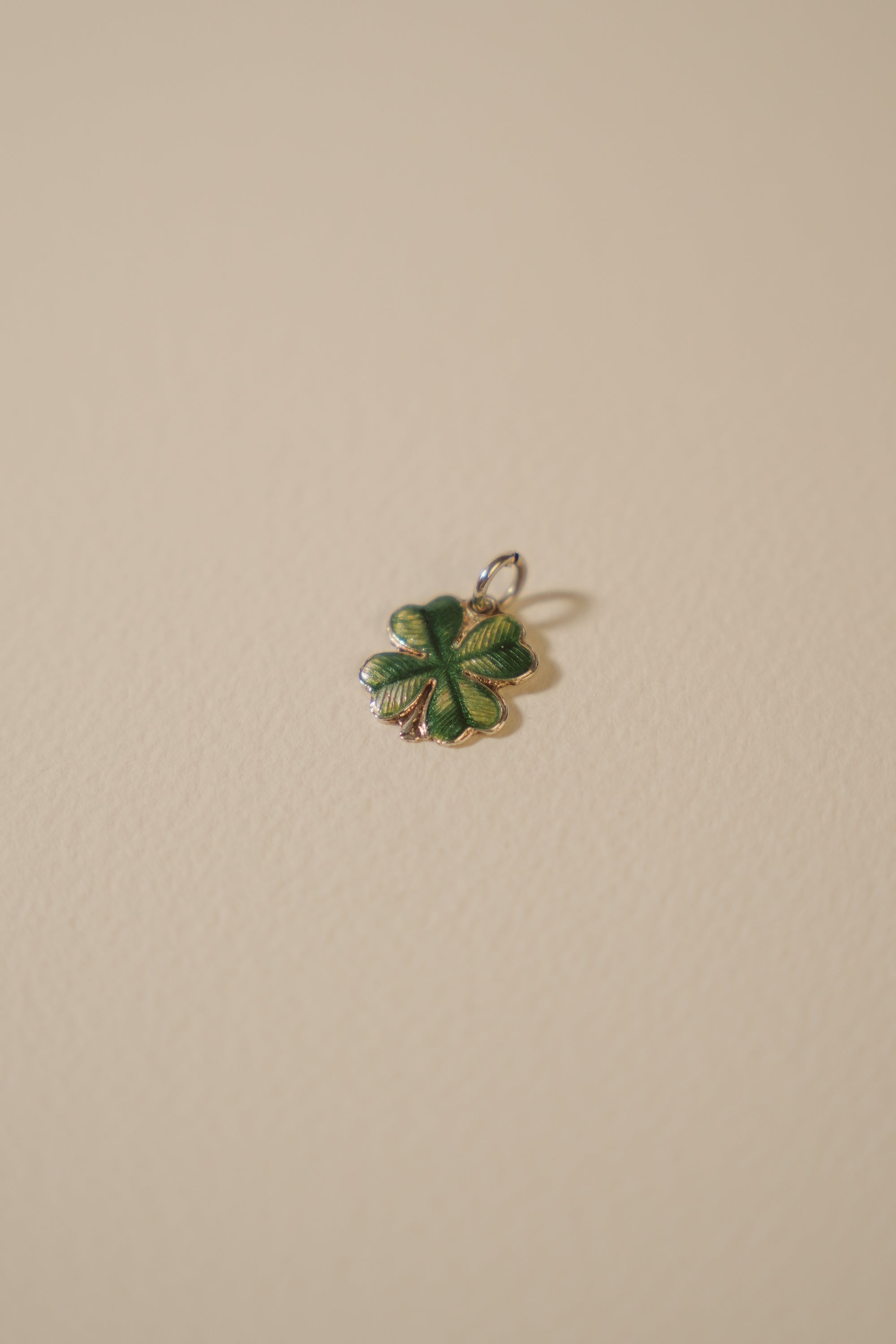 Sterling Silver Enamel Clover Charm