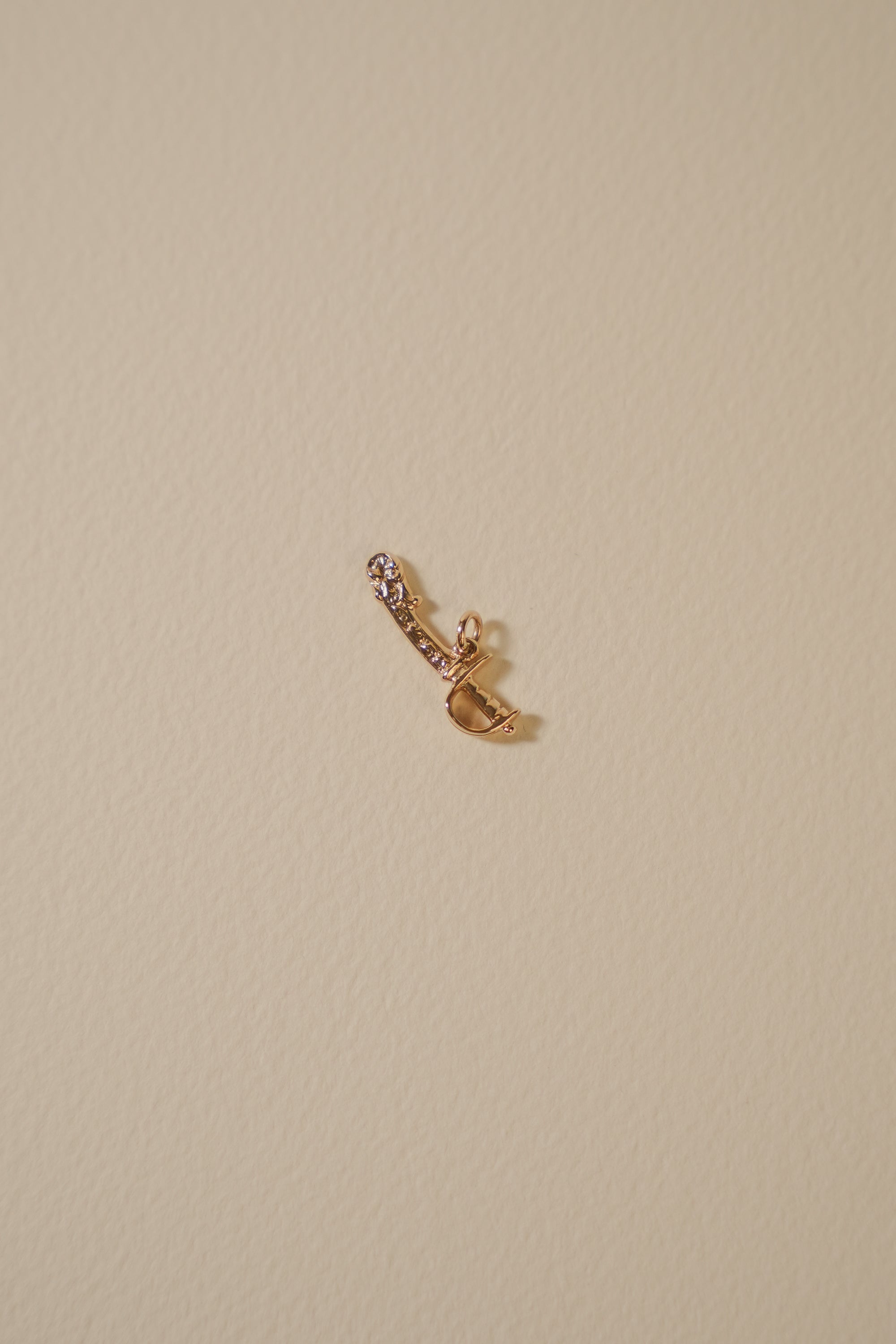 Solid 9ct Gold Sword Charm