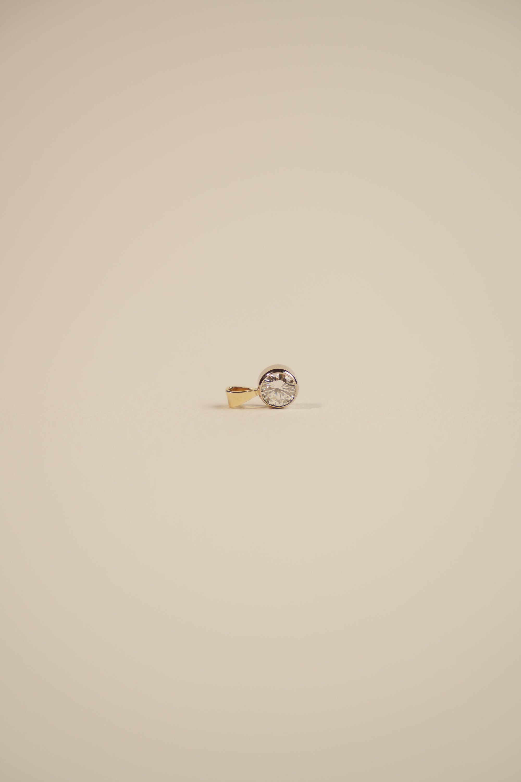 18kt Mixed Metal Diamond Pendant