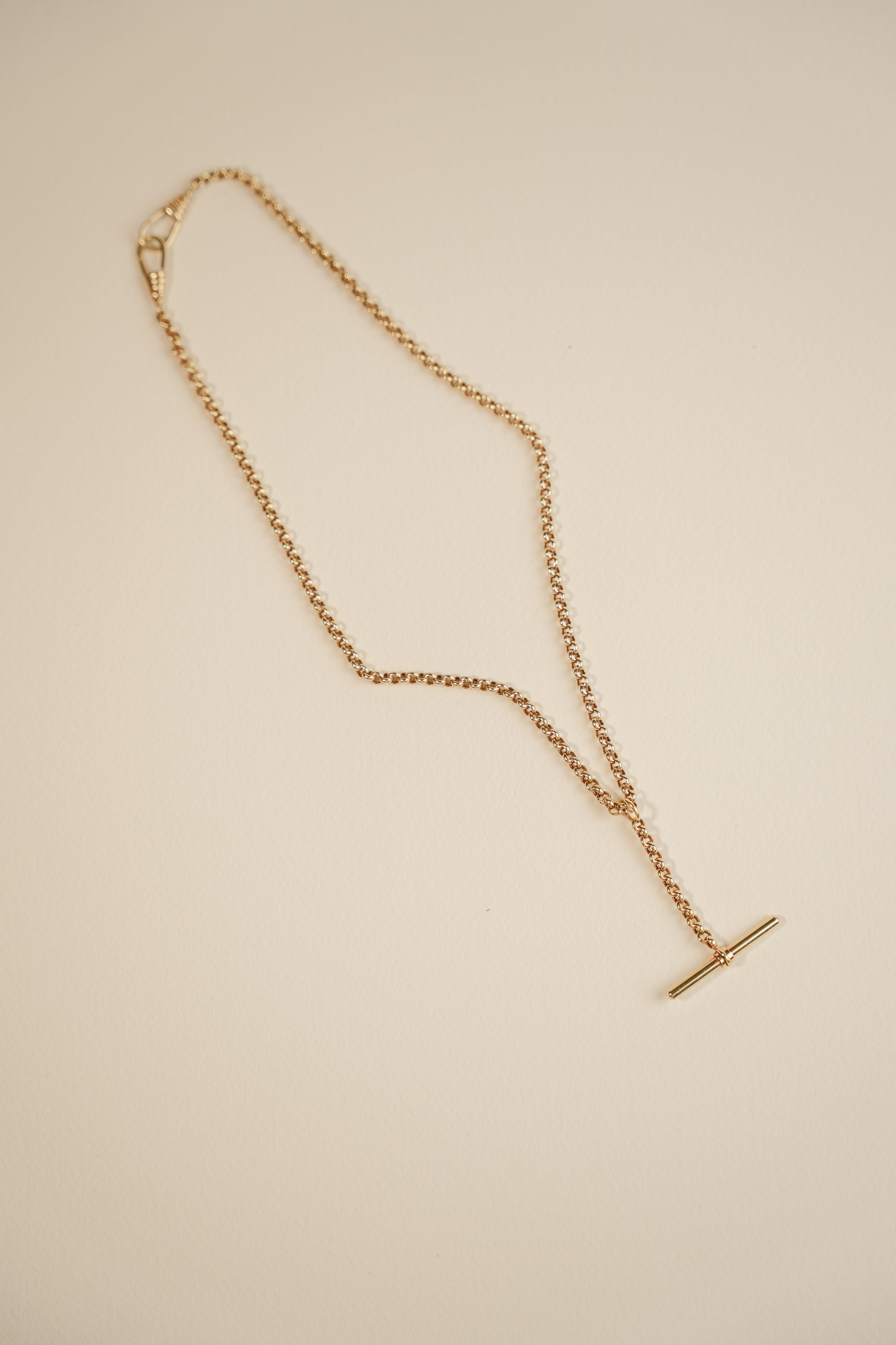9kt Vintage T-Bar Belcher Necklace