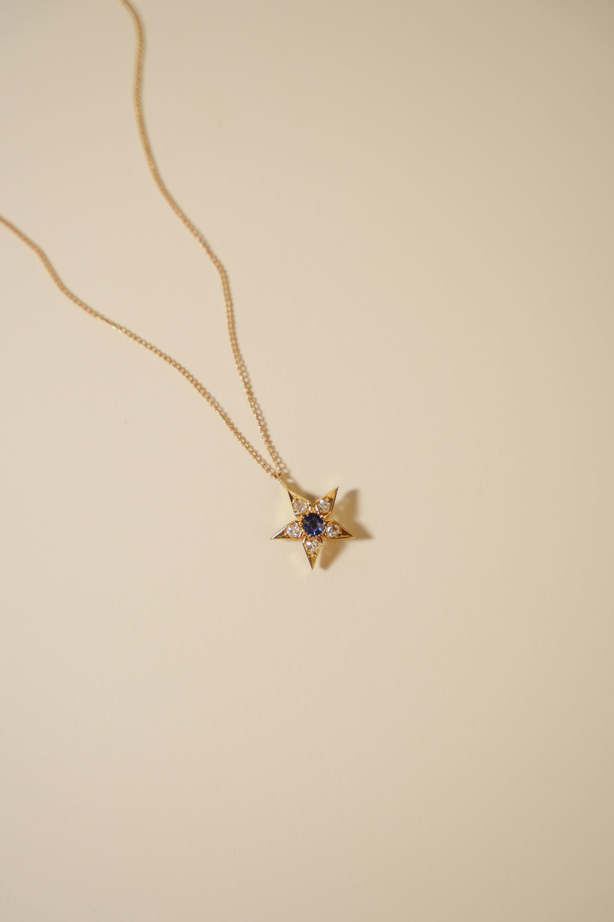 Sapphire and Diamond Star Pendant