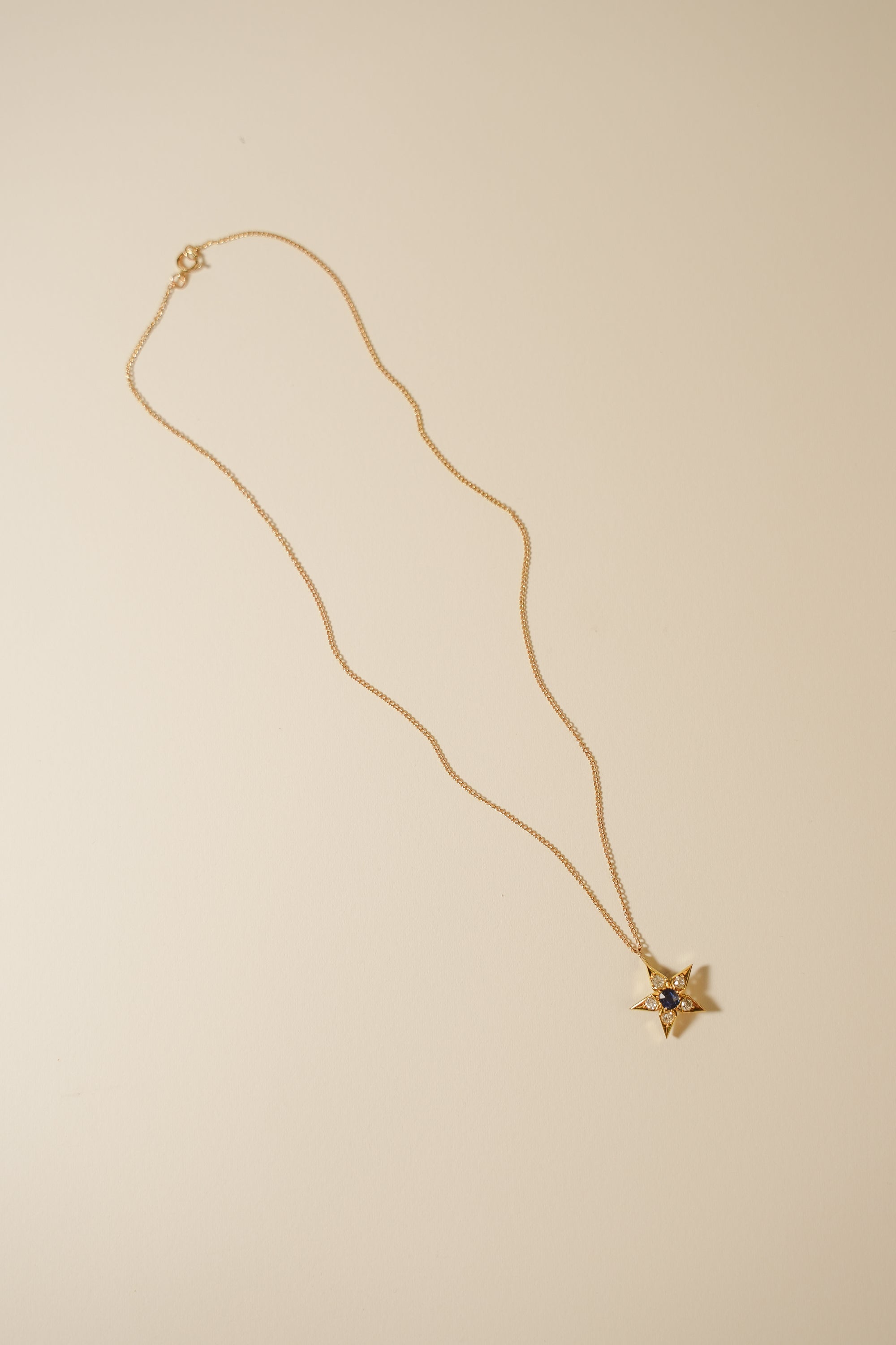 Sapphire and Diamond Star Pendant