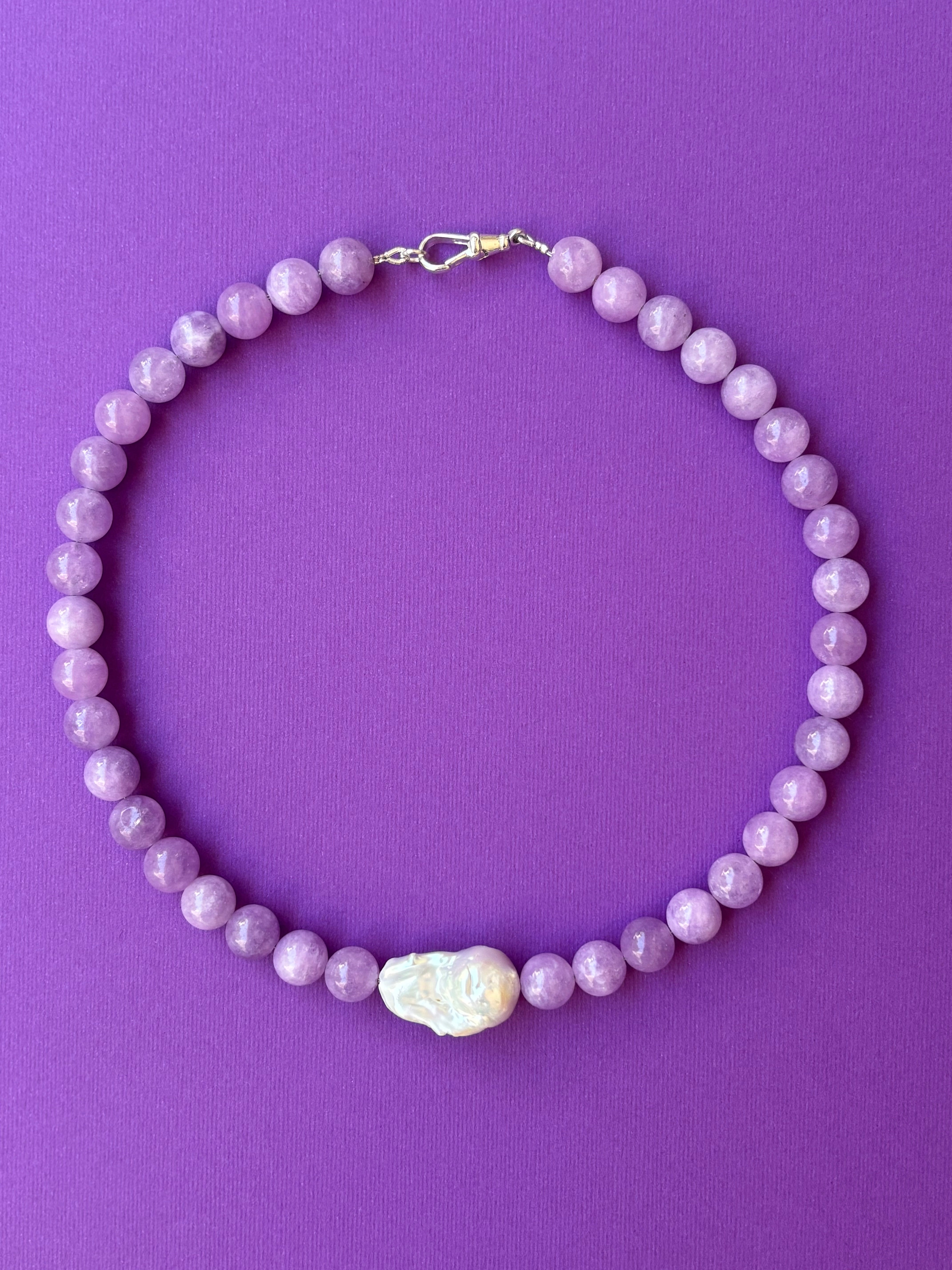 Chunky Amethyst & Baroque Pearl Beads