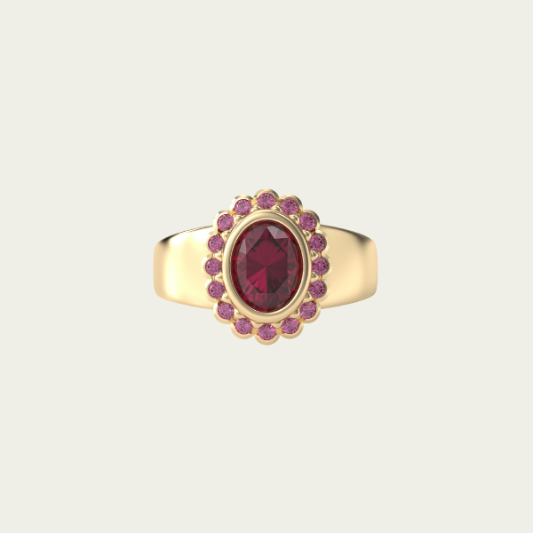 SIGNET RUBY RING