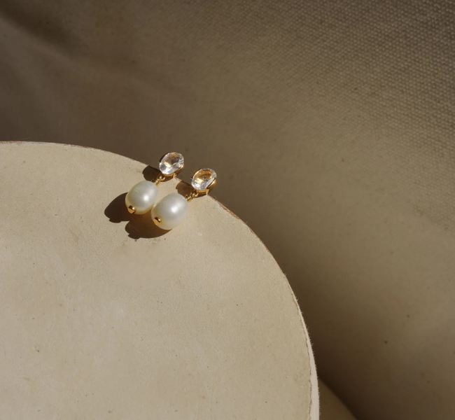 Audrey Pearl Earrings