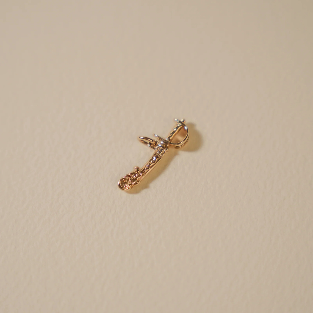 Solid 9ct Gold Sword Charm
