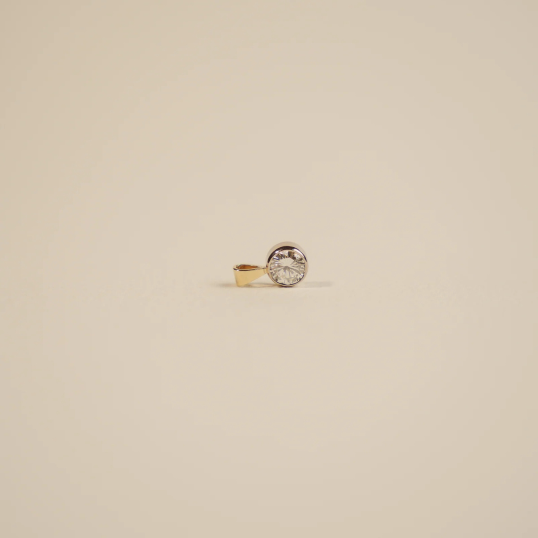 18kt Mixed Metal Diamond Pendant