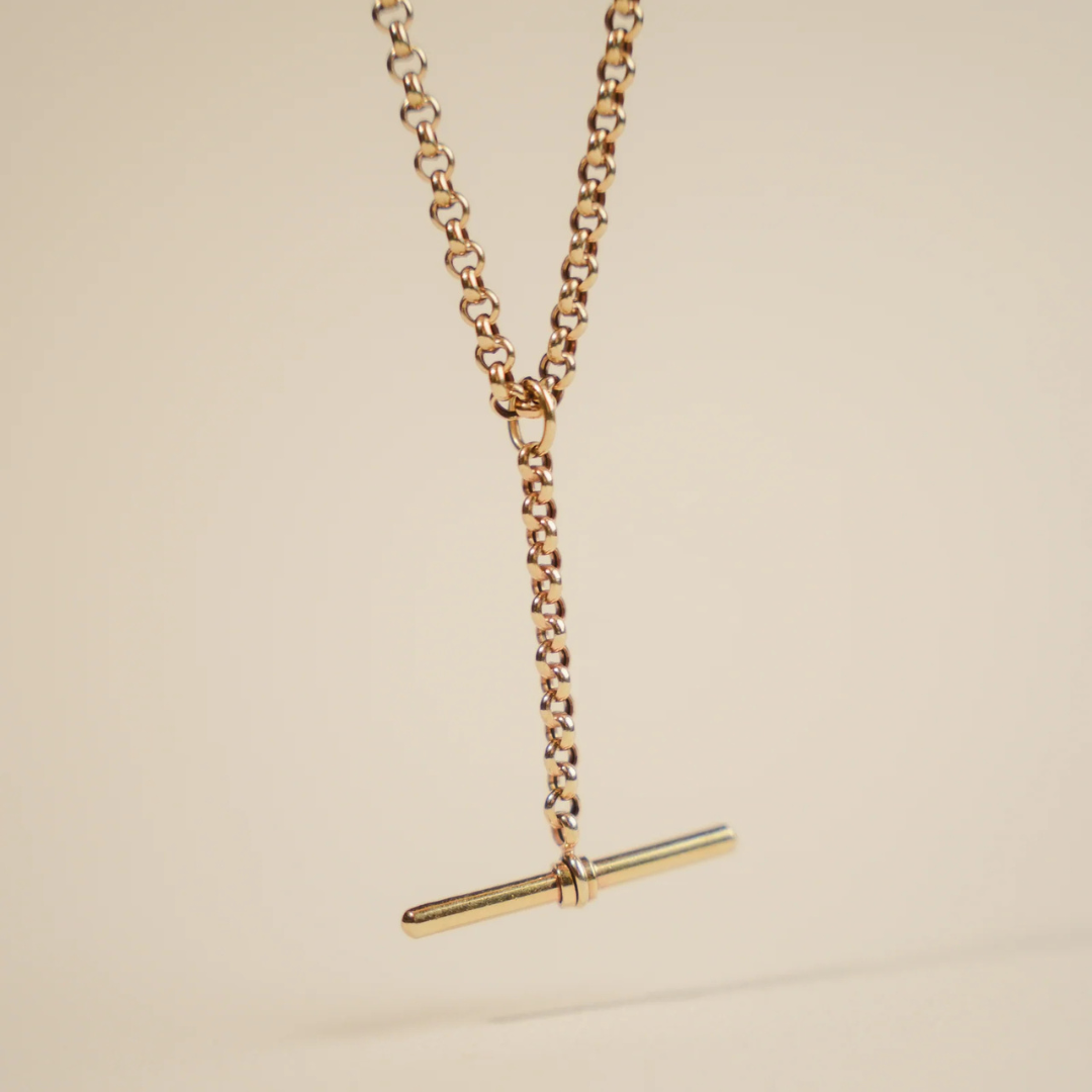 9kt Vintage T-Bar Belcher Necklace