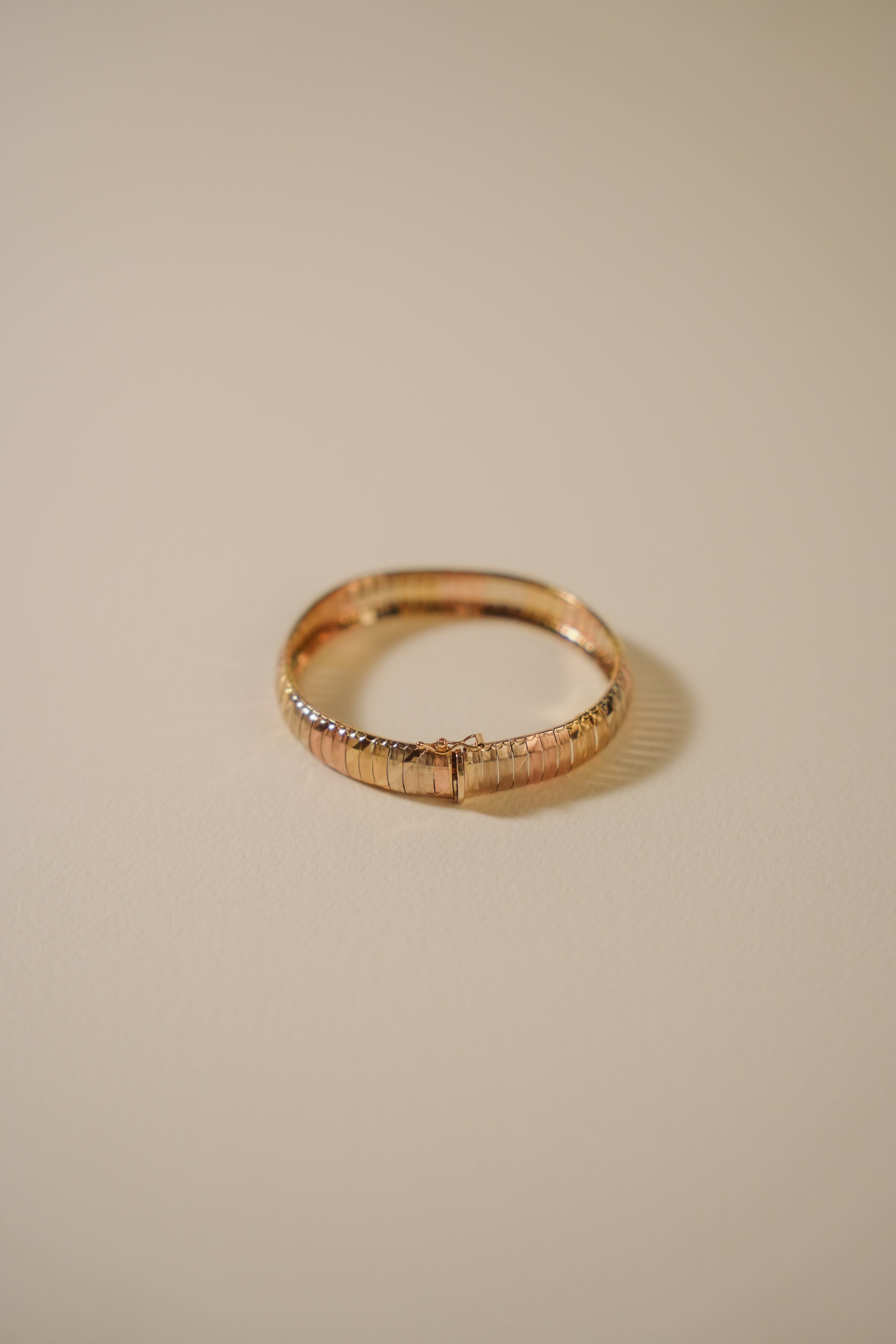 18ct Tri-Colour Italian Gold Bracelet - Thick