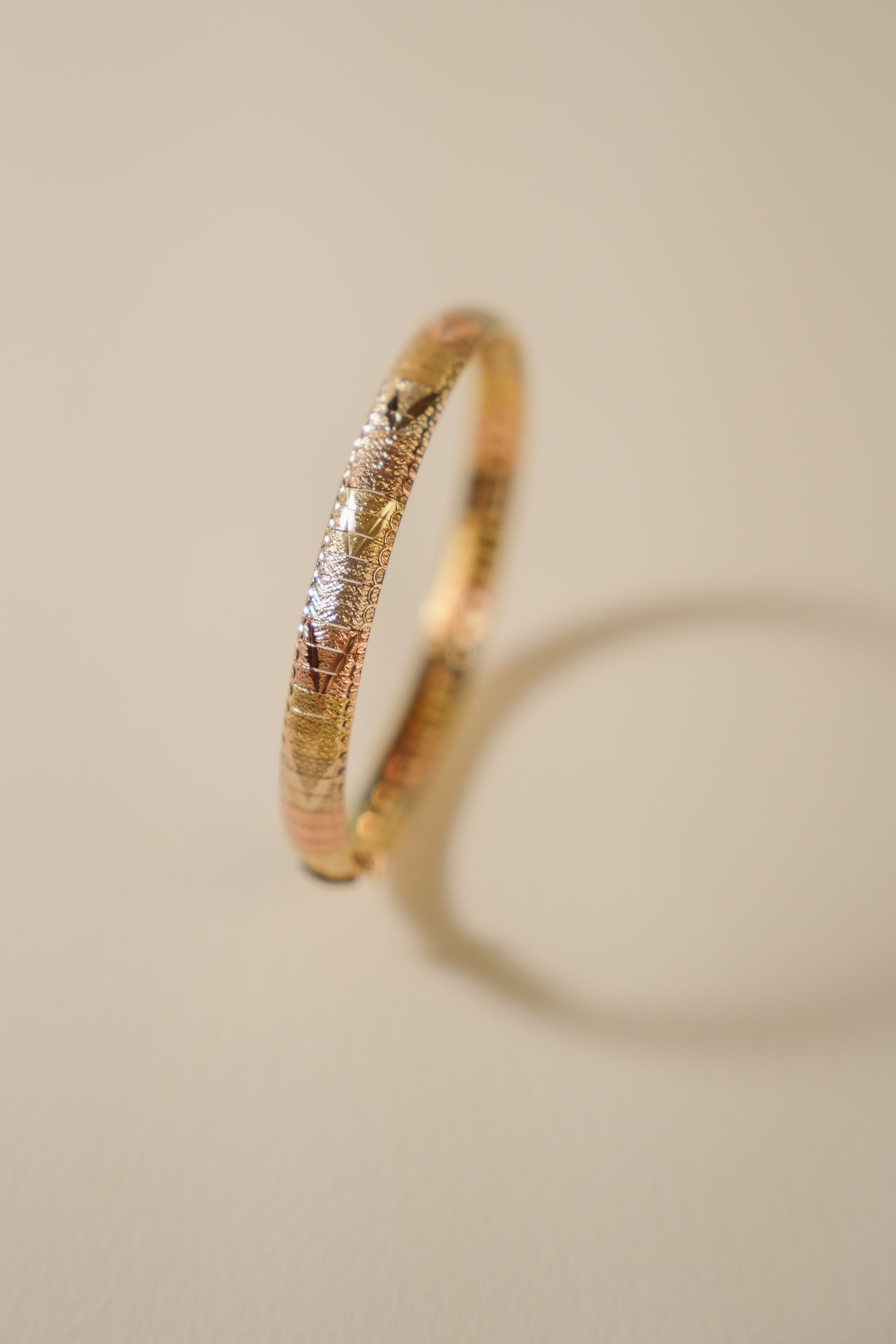 18ct Tri-Colour Italian Gold Bracelet - Thin