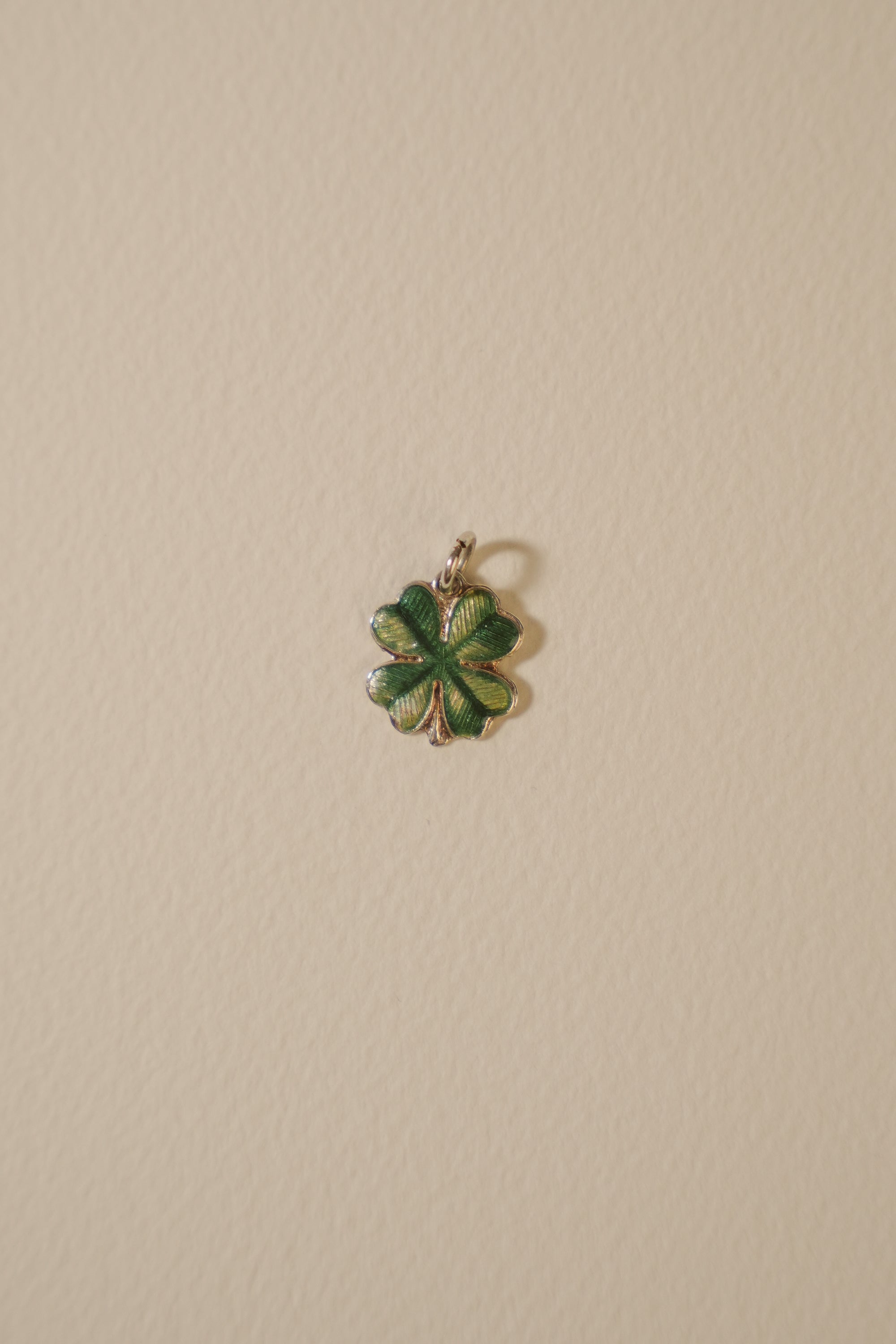 Sterling Silver Enamel Clover Charm