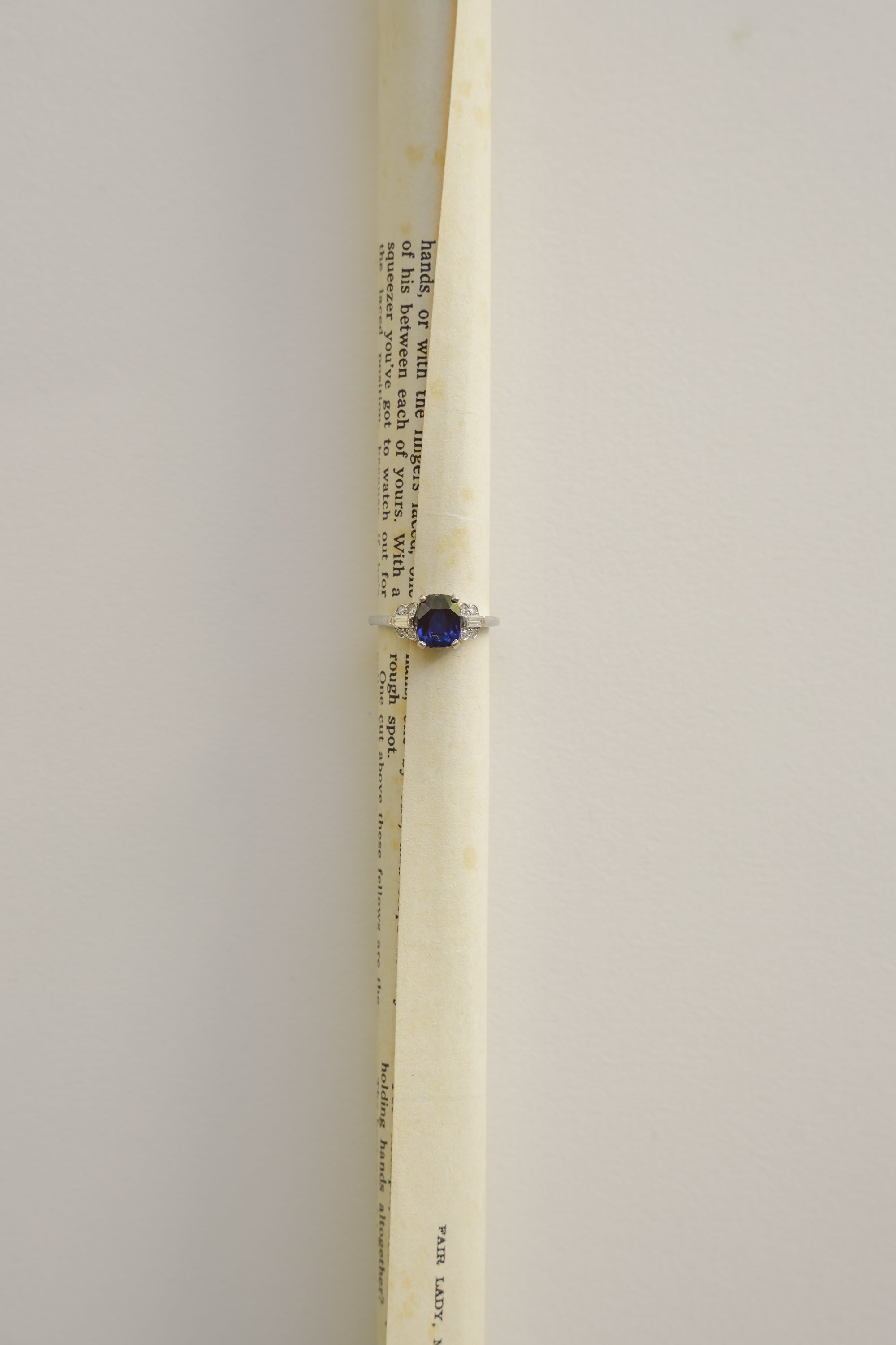 Platinum Burmese Sapphire and Diamond Ring