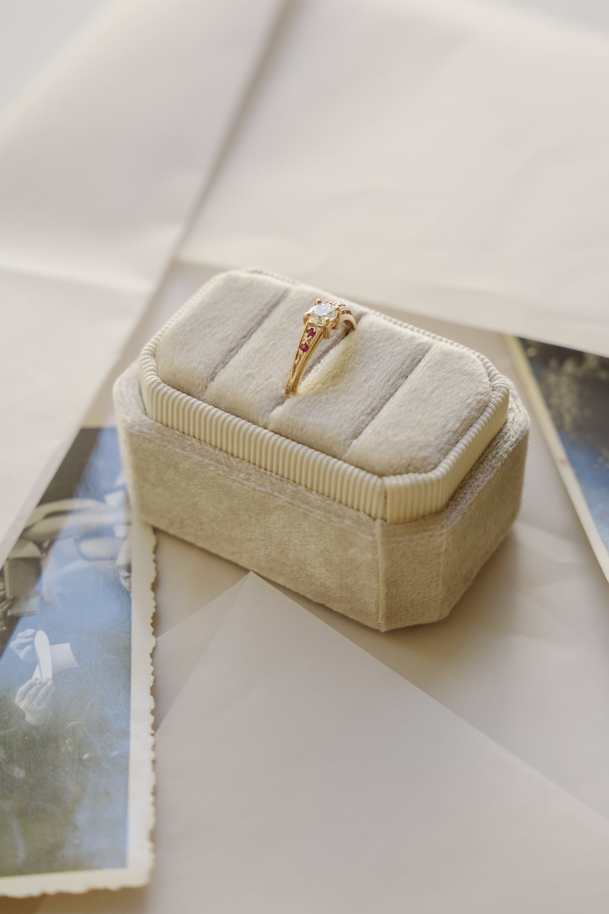 9kt Diamond and Ruby Ring