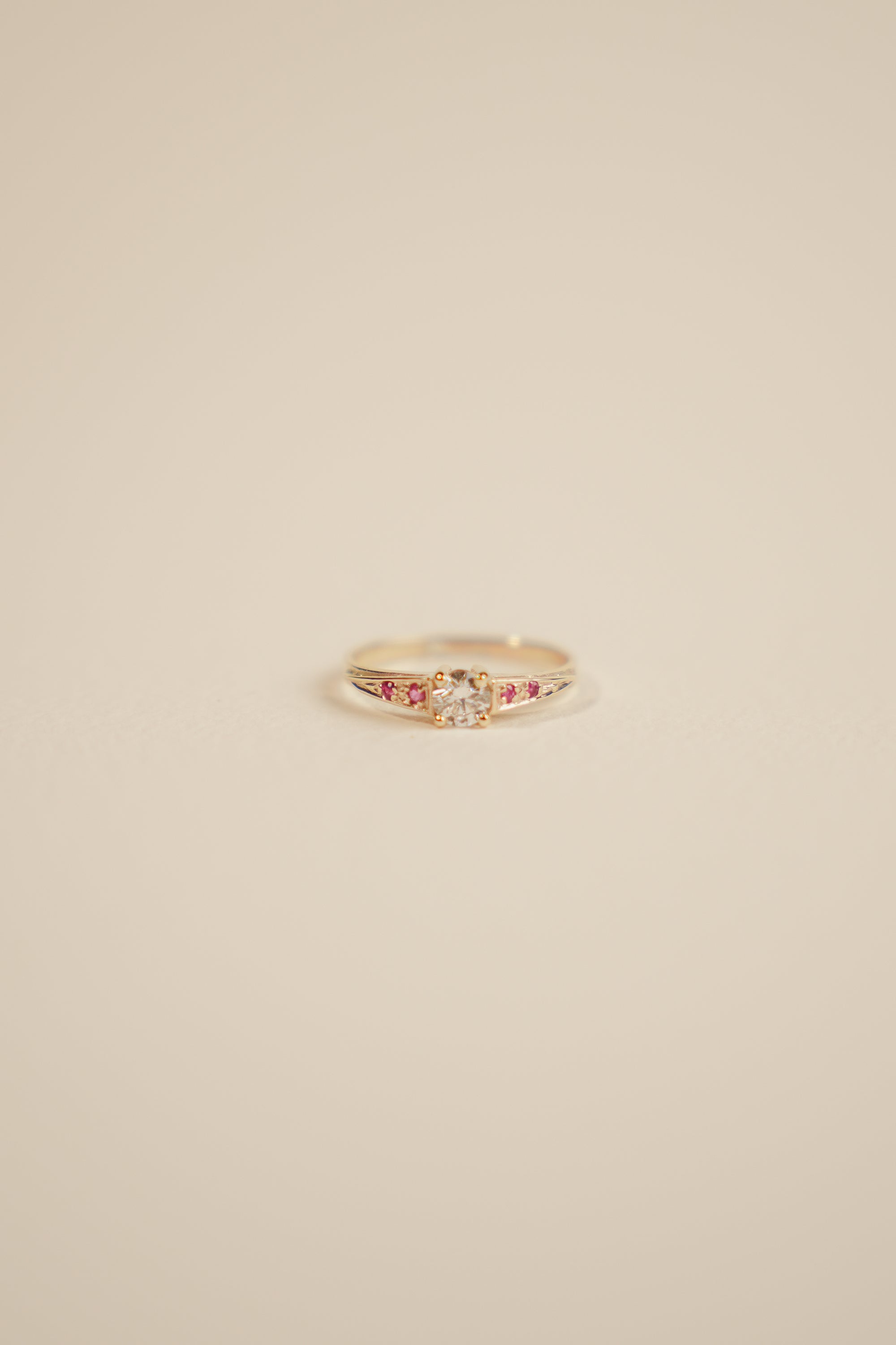 9kt Diamond and Ruby Ring