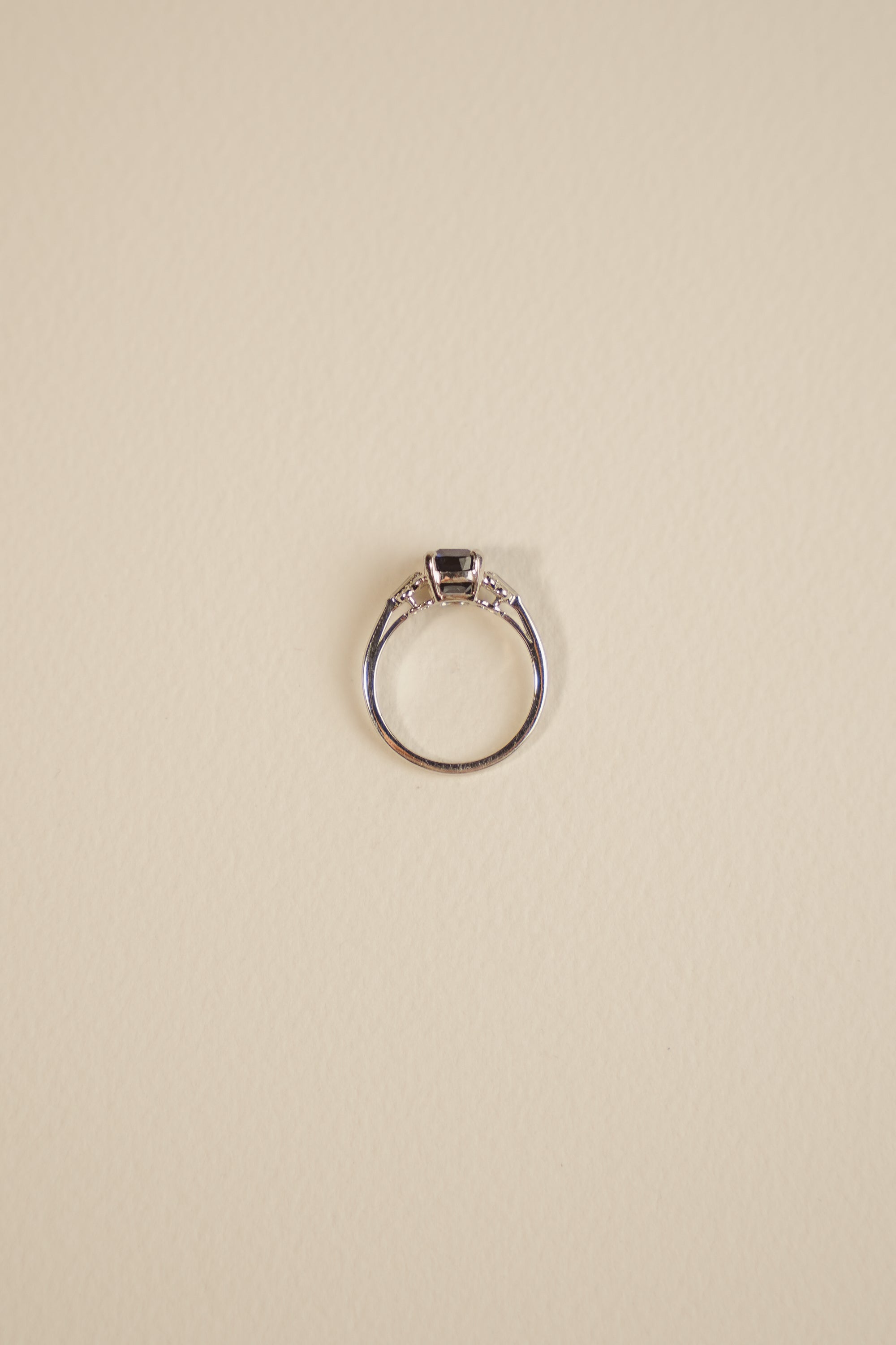 Platinum Burmese Sapphire and Diamond Ring