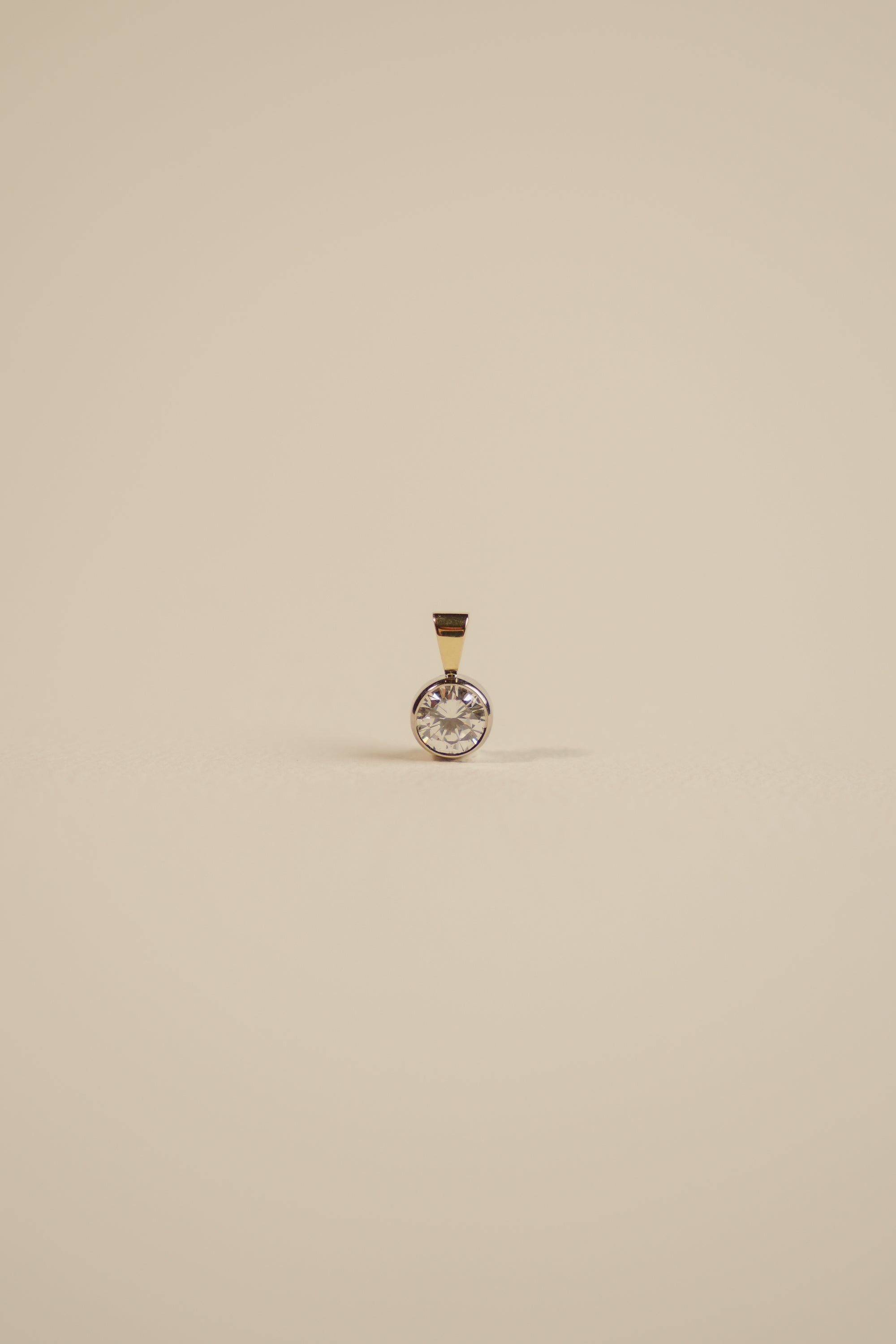 18kt Mixed Metal Diamond Pendant