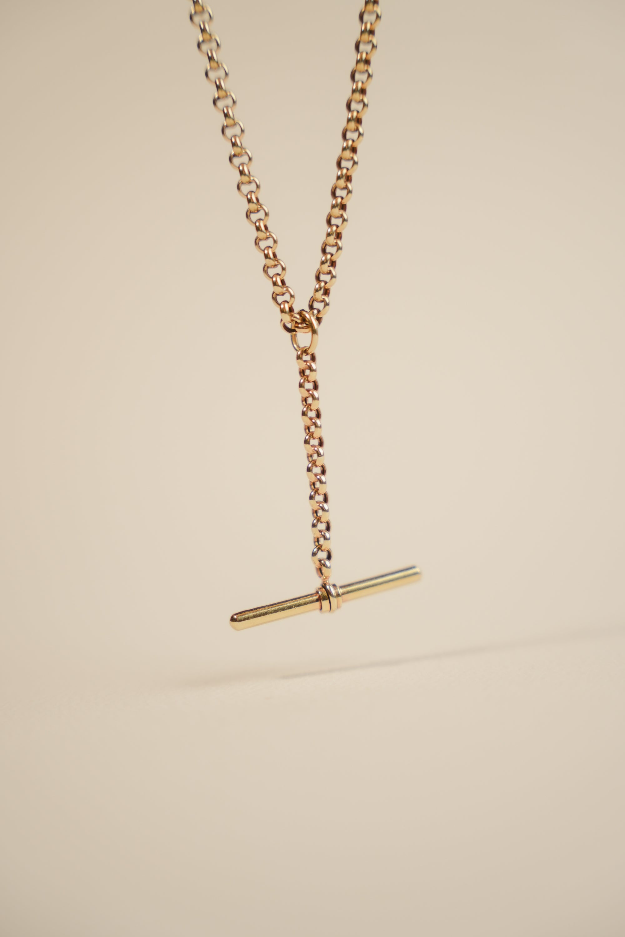 9kt Vintage T-Bar Belcher Necklace