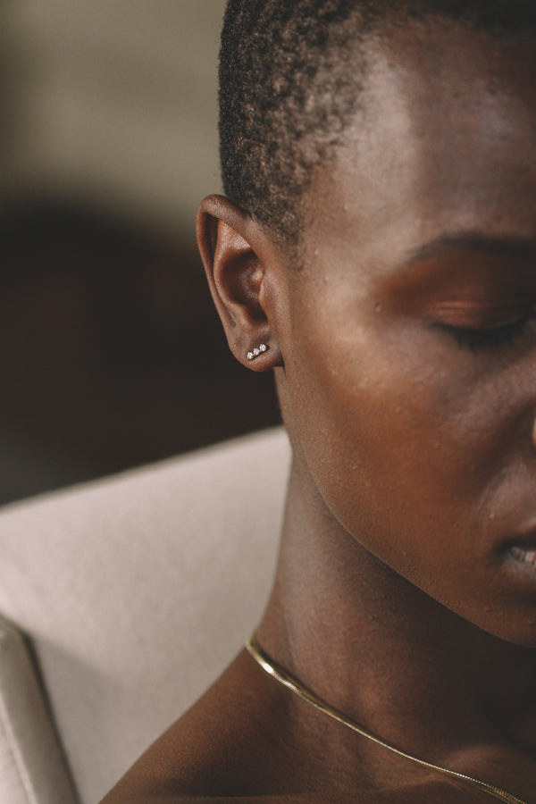 TRIPLE STUD - WHITE DIAMONDS - Sadie + Jean