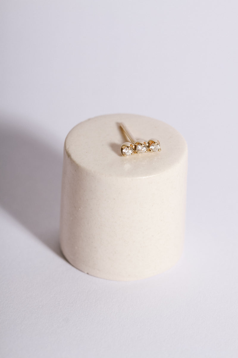TRIPLE STUD - WHITE DIAMONDS - Sadie + Jean