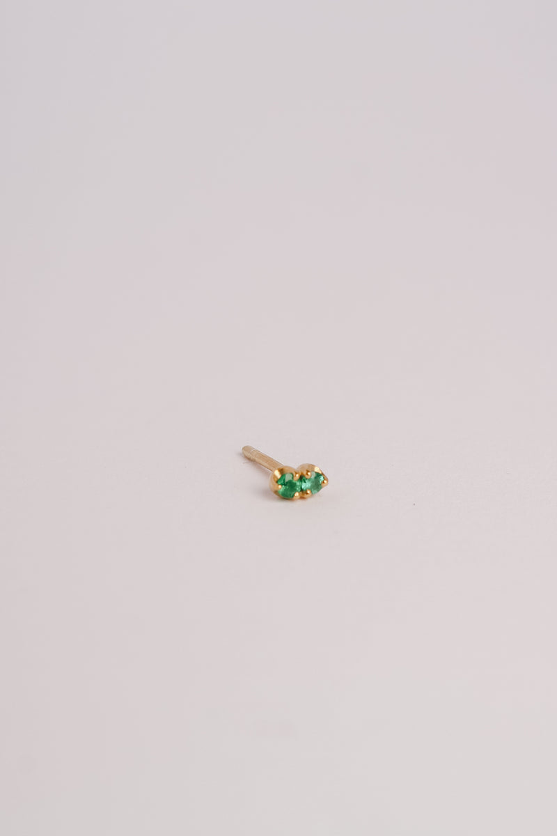 DOUBLE STUD - EMERALDS - Sadie + Jean